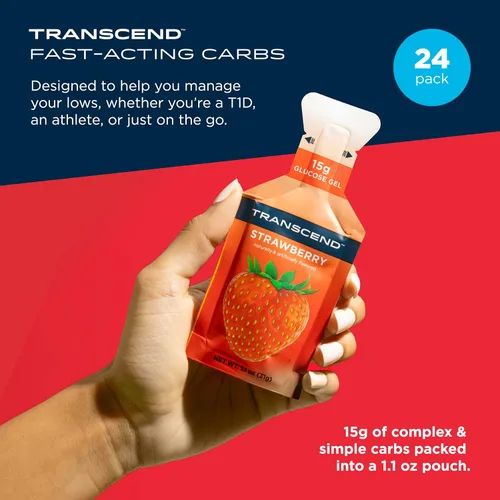 Miniatura 2 de Transcend Foods Strawberry Energy Gel (1.1 onzas, paquete de 24) – Gel de carbohidratos de acción rápida, sabor a fresa, sin cafeína, sin gluten
