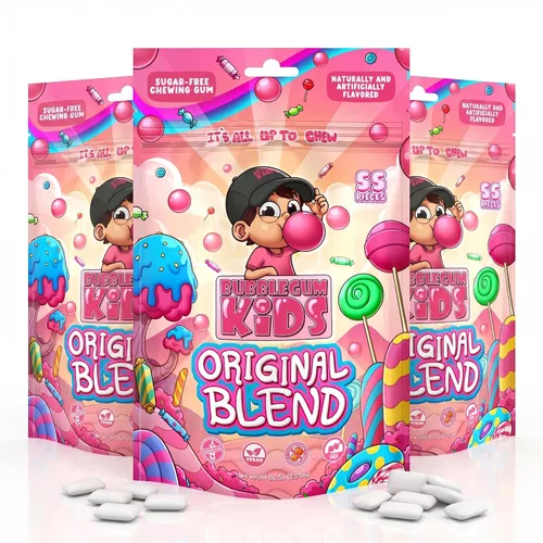 Miniatura 26 de Bubblegum Kids Hannah's Frozen Banana - Goma de mascar sin azúcar Relleno de calcetines, dulces navideños, recuerdos de fiesta, goma de mascar sin