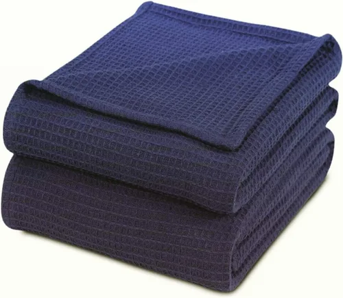 Miniatura 12 de Lujoso tejido de punto gofre de algodón peinado súper suave, acogedor, cálido, transpirable, ligero, elegante, para todas las estaciones, tamaño Gris