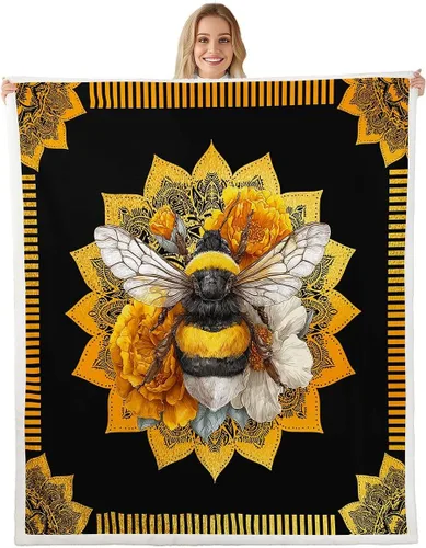 Miniatura 12 de Erosebridal Manta de árbol de la vida, sol y luna para sofá cama, manta de forro polar gótico de polilla trippy, manta de sherpa cósmica