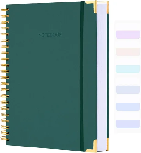 Miniatura 8 de Cuaderno en Espiral, Cuaderno de Diario con Puntos, 8.5" x 11", Cuaderno Grande de Tapa Dura con Cuadrícula de Puntos de 300 Páginas para Bullet
