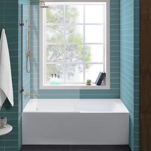 Miniatura 13 de Swiss Madison Well Made Forever SM-AB546 - Bañera con alcoba de hiedra, 60 x 30 pulgadas, color blanco brillante