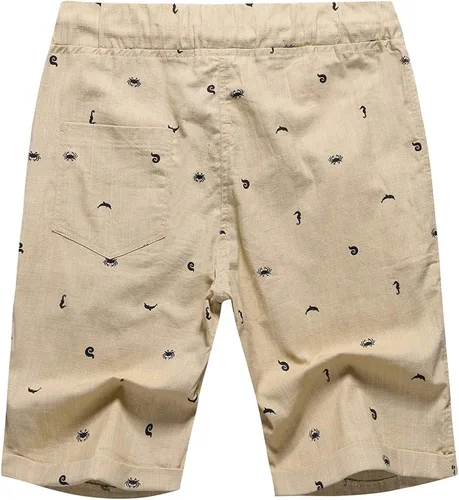Miniatura 2 de Boisouey - Pantalones cortos de verano para hombre, de lino, estilo informal