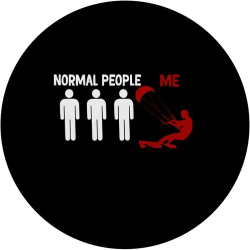 Miniatura 3 de funny Kiteboarding normel pepole me Kitesurf Kiteboarder men PopSockets Standard PopGrip