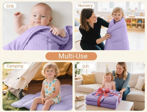 Miniatura 6 de ZPECC Juego de ropa de cama para niños pequeños, juego de ropa de cama hipoalergénico para cuna de bebé de 4 piezas para niños y niñas, incluye