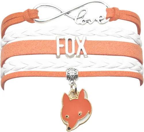 HCChanshi Pulsera de zorro Regalos de zorro infinito de amor, pulsera de zorro para niñas, mujeres, hombres, regalos de San Valentín, regalos