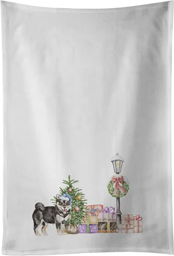 Miniatura 40 de Caroline's Treasures CK8100WTKT - Juego de 2 toallas de cocina con diseño de bulldog francés con diseño de país de las maravillas navideñas
