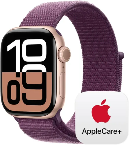 Miniatura 20 de Apple Watch Series 10 (42 mm, GPS) con caja de aluminio negro azabache, correa deportiva negra, S/M monitor fitness, app ECG, pantalla Retina Caja