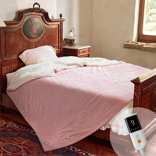 Miniatura 17 de Texciting Manta térmica eléctrica de 50 x 60 pulgadas, con 5 ajustes de calor, 3 horas de apagado automático, certificado ETL, lavable a máquina Rosa