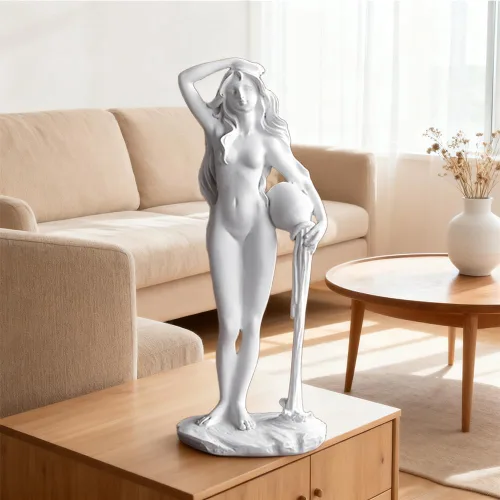 Miniatura 2 de Estatua de cerámica de la diosa Venus, estatuas de diosa femenina, figuras de mitología griega romana para sala de estar, dormitorio, estudio