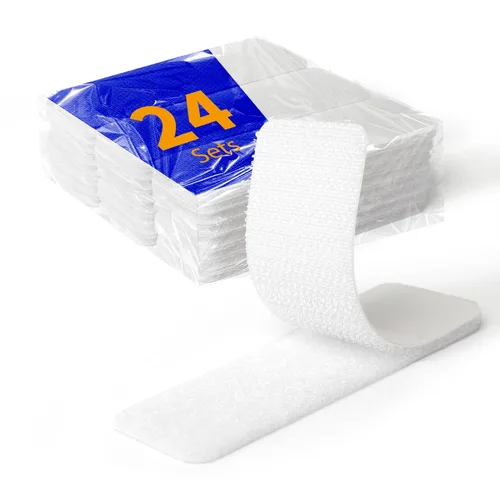 Miniatura 16 de 160 unidades (80 pares) puntos autoadhesivos de 0.98 pulgadas de diámetro, blanco, puntos de gancho y bucle, monedas adhesivas para escuela, aula