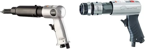 Sunex SX246 - Escalador de agujas con empuñadura de pistola y martillo neumático Ingersoll Rand 114GQC - Juego de cinceles de 3 piezas