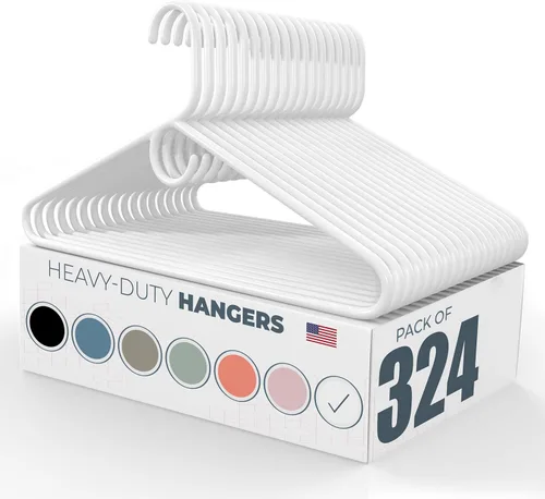 Miniatura 45 de Perchas de plástico resistentes hechas en Estados Unidos a granel, 20, 30, 50, 100 unidades disponibles, perchas de plástico fuertes, perchas