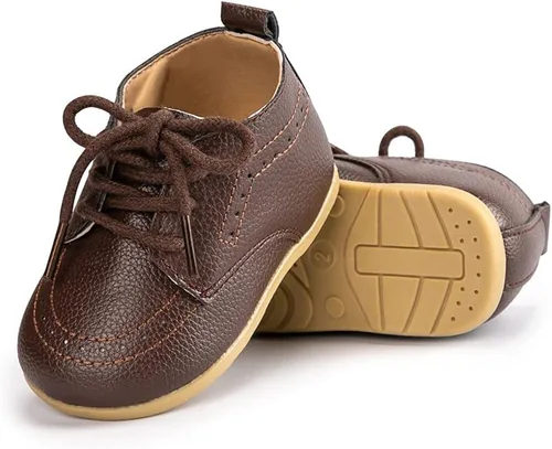 Miamooi Mocasines clásicos de piel sintética para bebés y niñas, zapatos de vestir de boda para niños pequeños Brogue formal plano perezoso Oxford