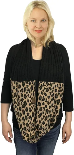 Miniatura 3 de C.C bufanda lisa y multicolor, de punto trenzado, suave, bufanda infinita