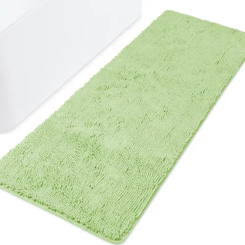 Miniatura 68 de Yeaban Alfombra de pasillo de baño de 24 x 72 pulgadas, antideslizante, alfombra de baño larga de felpilla gruesa, absorbente y lavable, alfombra