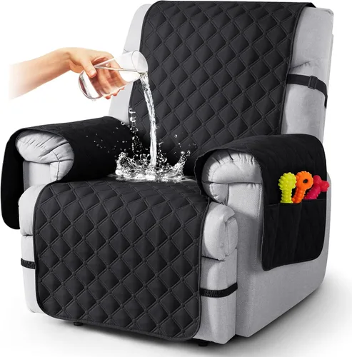 TAOCOCO Fundas reclinables 100% impermeables, con correas para las piernas, funda de sofá reclinable reversible para silla reclinable, protector de