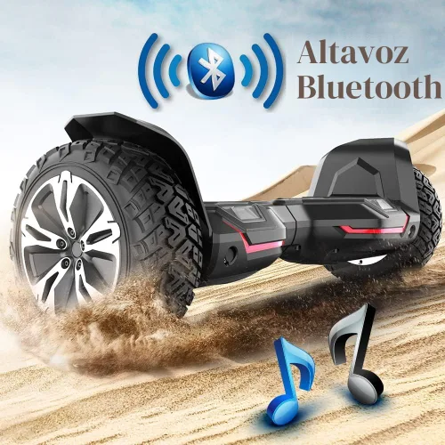 Miniatura 5 de Gyroor Warrior 8.5 inch All Terrain Off Road Scooter with Bluetooth Speakers and LED Lights,Self Balancing Scooter for Kids ages 6-12 and Adults
