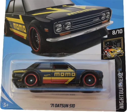 Miniatura 2 de Hot Wheels Nightburnerz 8/10 '71 Datsun 510 97/250, negro