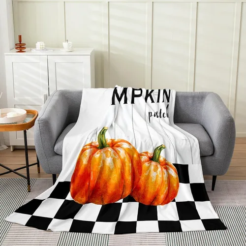 Miniatura 17 de Bonita manta de franela de vellón de pavo para cosecha, manta de Acción de Gracias para cama, sofá, decoración de otoño, decoración de otoño, manta