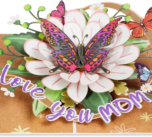 Miniatura 13 de Paper Love Frndly - Tarjeta desplegable 3D para el día de la madre, la mejor mamá del mundo, para madre, esposa, cualquier persona, 100% reciclada