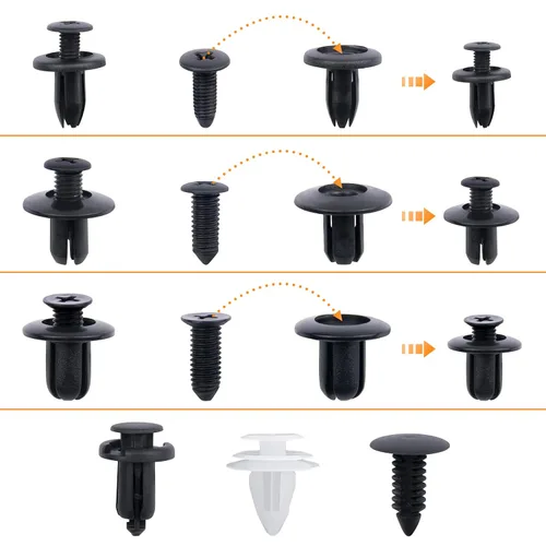Miniatura 4 de Kit de clips de retención de automóvil de 6 tamaños, clips para panel de moldura de puerta automática, accesorios de repuesto de tornillos