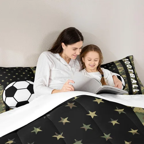 Miniatura 29 de Feelyou Juego de edredón de baloncesto para niñas y niños, juego de ropa de cama con juegos de pelota, decoración de habitación, regalo para amantes