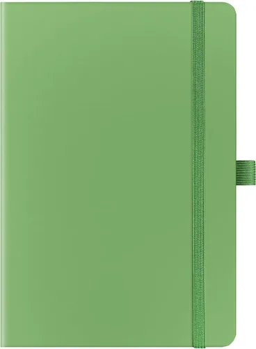 Miniatura 10 de Cuaderno punteado, diario, 5.3 x 8.26 pulgadas, tapa dura, prémium, papel grueso, doble espiral, bandas, cuero negro sintético, lazo para bolígrafo