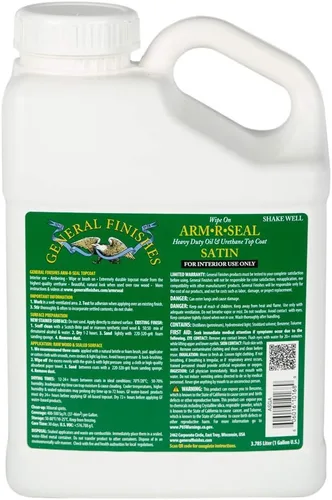 Miniatura 5 de General Finishes Arm-R-Seal Capa protectora a base de aceite, 1 cuarto de galón, brillante