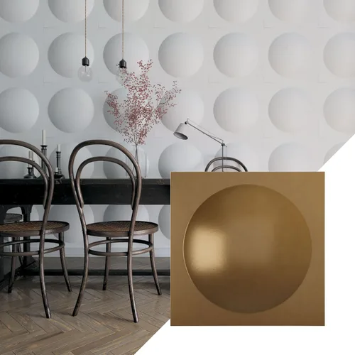 Miniatura 13 de Ekena Millwork 19 5/8 pulgadas de ancho x 19 5/8 pulgadas de alto, Sloane EnduraWall decorativo 3D, cromo brillante (cubre 2.67 pies cuadrados).