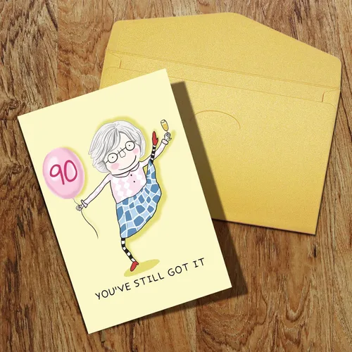 Miniatura 8 de Qiliji Divertida tarjeta de cumpleaños 90 para mujer, tarjeta de cumpleaños de 90 años para ella, tarjeta de felicitación de feliz cumpleaños