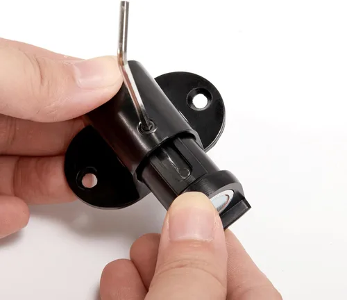 Miniatura 5 de INIRET Tope de puerta negro para montaje en suelo, tope de puerta magnético invisible ajustable en altura, cierre de puerta para parte inferior