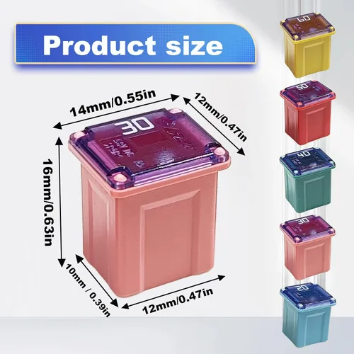 Miniatura 2 de Pleoos Juego de 10 fusibles Jcase, surtido mini de fusibles Jcase de bajo perfil para camiones, coches y SUV