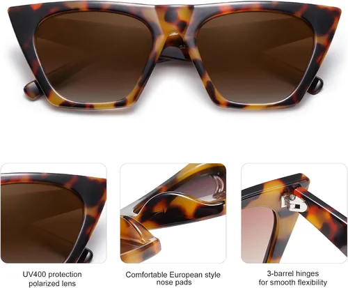 Miniatura 4 de SOJOS Trendy Oversized Square Cateye Polarized Sunglasses Womens Big Frame Shades SJ2115