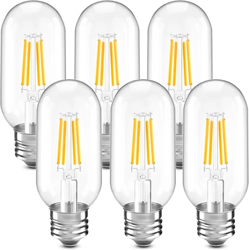 Miniatura 8 de Bombilla LED vintage de 4 W regulable, 2700 K, luz blanca cálida, E26 T10 Edison, equivalente a 40 W, 400 lm, para lámpara colgante de candelabro