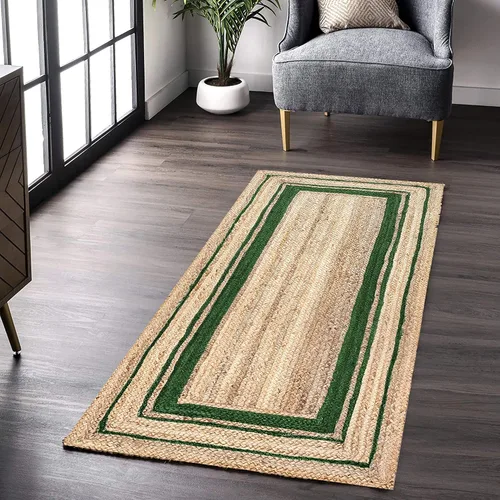 Miniatura 11 de Collection - Alfombra de pasillo de yute natural de 3 x 10 pies, para corredor de cocina, pasillo, interior, beige hueso, NR-04-3x10 pies Beige
