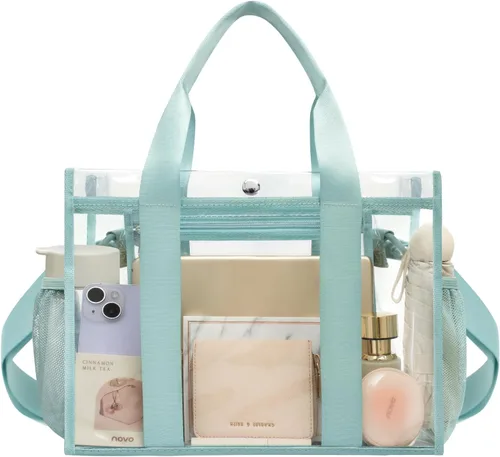 Miniatura 9 de BAGAIL Bolsa transparente, aprobada para estadios, con bolsillo interior, bolsa de viaje transparente para eventos deportivos, conciertos, trabajo