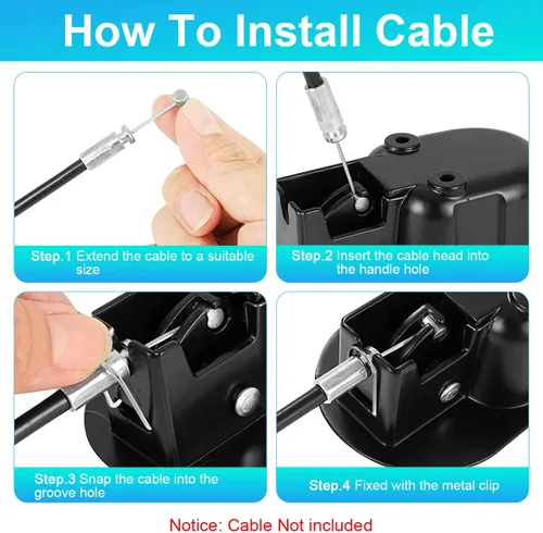 Miniatura 5 de Sopito Piezas de repuesto universales de metal para mango reclinable (4.4 x 2.7 pulgadas) con clips de retención, se adapta a silla elevadora, sofá