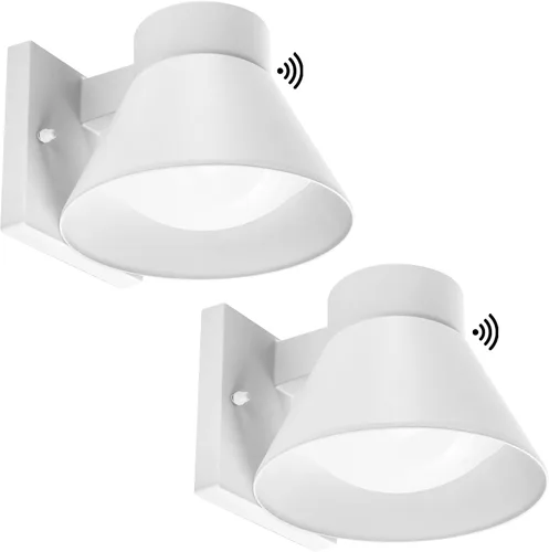 Miniatura 8 de UME Paquete de 2 lámparas de pared LED para exteriores, farol de pared al aire libre de anochecer a amanecer, accesorios de lámpara de pared Negro