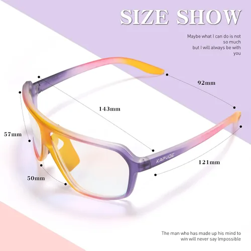Miniatura 4 de KAPVOE Gafas de ciclismo fotocromáticas para hombres y mujeres, gafas de sol deportivas MTB para ciclismo, protección UV Rojo anaranjado