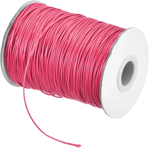 Miniatura 65 de MECCANIXITY Cordón encerado de poliéster encerado de 0.031 in, cuerda de cera de 175 yardas para hacer pulseras, collares, cuentas, joyería y Caqui
