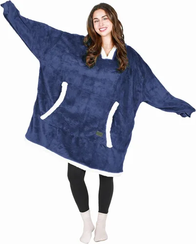 Miniatura 19 de Tirrinia Sudadera Manta de Gran Tamaño con Capucha, Mantas Sherpa Esponjosas Vestibles, Manta Sudadera Reversible y Acogedora, Regalo para Adultos #