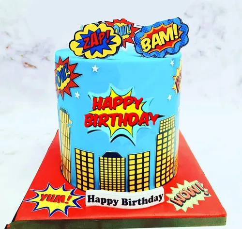 Miniatura 6 de Decoración para pastel de superhéroe: decoraciones de feliz cumpleaños para suministros de fiesta temática de héroes