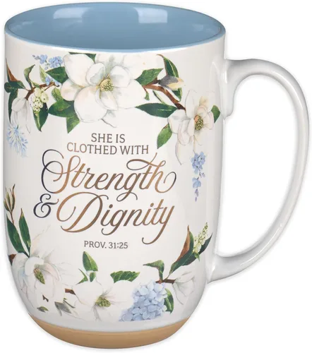 Miniatura 14 de Christian Art Gifts Taza de café de cerámica con base de arcilla blanca – 15 oz. Taza de café y té inspiradora sin plomo ni cadmio para hombres