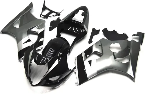 Miniatura 2 de Motocicleta brillante negro gris carenado completo apto para Suzuki GSXR1000 2003 2004 K3 03 04 GSX-R1000 ABS plástico inyección molde carrocería