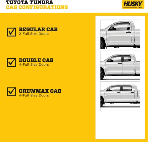 Miniatura 9 de Husky Liners X-act Alfombrillas de Contorno de Piso Compatible con Toyota Tundra 2012-2021, CrewMax y Double Cab (Cabina Regular 12-17), Toyota
