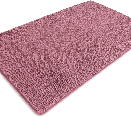 Miniatura 481 de Alfombra de baño pequeña de 12 x 18 pulgadas, lavable y absorbente, antideslizante, alfombra de baño de felpilla gruesa y suave para baño, ducha