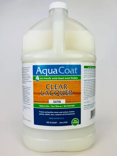 Miniatura 9 de Aqua Coat - Laca transparente con acabado brillante, autoreticulante, a base de agua de alta calidad para madera y plástico, secado rápido, no se
