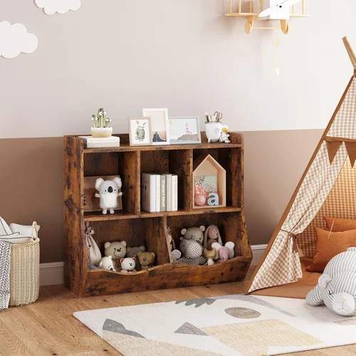 Miniatura 8 de GAOMON Estantería de juguetes y estantería para niños y niñas, estante múltiple con organizador de cubos para almacenamiento de libros y juguetes