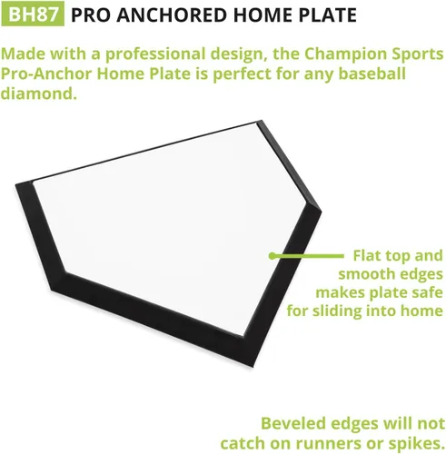 Miniatura 4 de MacGregor® Major League Bases con anclajes (juego) y placa de anclaje profesional Champion Sports